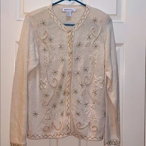 Beaded Christmas cardigan